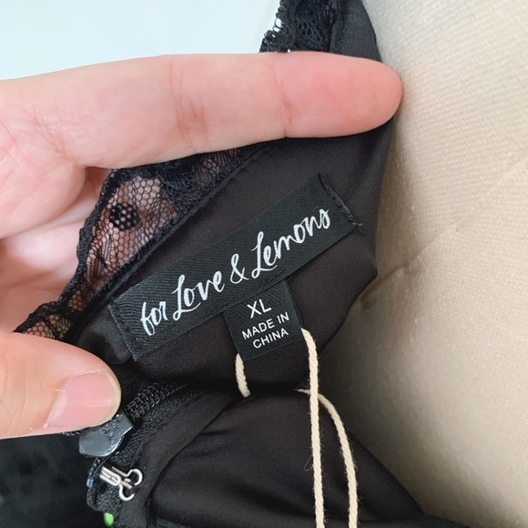 NWT For Love & Lemons Jourdan Off The Shoulder Mini Dress Size XL Polka dot - Picture 11 of 13